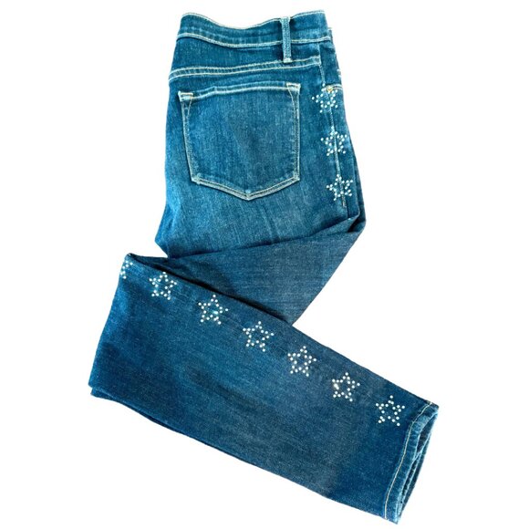 โจ FRAME DENIM Le Skinny de Jeanne with Stunning Star Embellishments โจ Size 29 - Picture 3 of 12